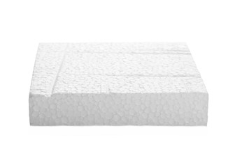 Wall Mural - Styrofoam cube isolated on white background, with clipping path, design element 