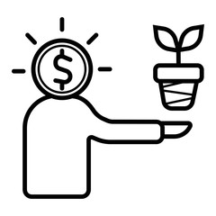 Investor vector icon. Illustration