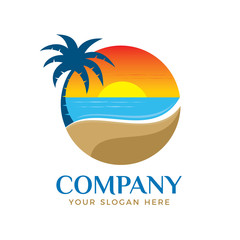 Beach Logo Vector