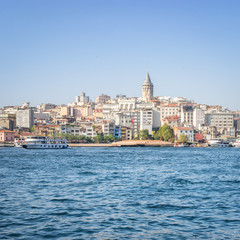 Wall Mural - Galata Tower and Gulf of the Golden Horn - Istanbul, Turkey