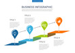 © stationidea - Infograhpic business presentation slide template with step process chart