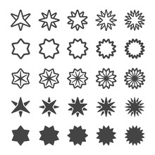 Multi Pointed Star Icon Set