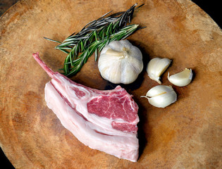 Wall Mural - premium lamb ribs cooking steak