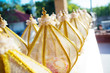 © kanpisut - Bride price set in deluxe plate in Thai wedding ceremony. traditional wedding ceremony. image for background illustration and copy space.