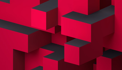 Wall Mural - abstract 3d rendering of a modern geometric background. minimalistic design for poster, cover, brand