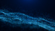 © Dmitry - Wave of particles. Abstract particle. Data visualization. Abstract digital background. 4k rendering.