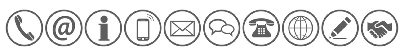 Set contact icons sign - vector