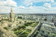 Warsaw aerial View - Culture Palace and sciences