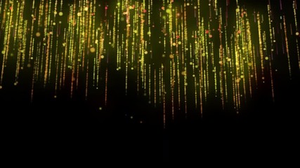 Leinwandbilder - Yellow Gold Flickering Fall Down Gravity Moving Particle Graphic Animation Background