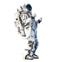 Wall Mural - Astronaut on white. Mixed media