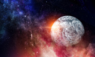 pluto planet. mixed media