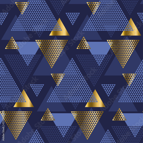 Gold and blue elegant geome...
