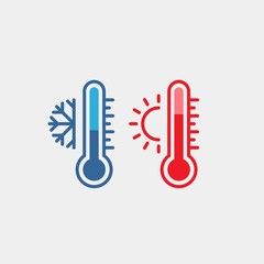 thermometer flat vector icon. temperature flat vector icon