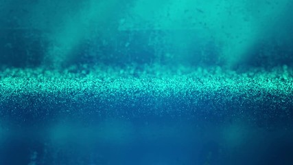 Wall Mural - flowing blue glittering frozen particles on an icy background. uhd 4k seamless loop video.