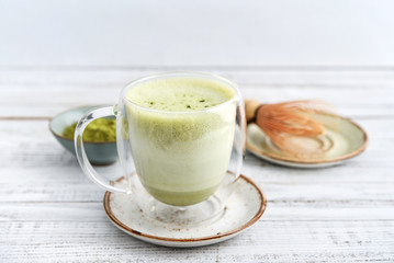 Wall Mural - Matcha green tea latte