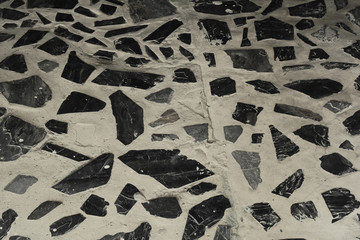 Wall Mural - the background of stone and gravel floor at the building