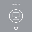 © Myvector - Computer synchronization flat icon