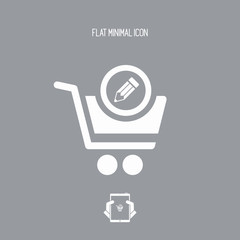 Shopping notes flat icon