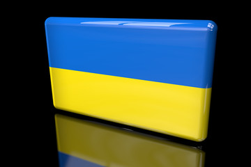 Wall Mural - The flag of Ukraine 3D volumetric