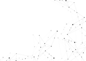 abstract connecting dots and lines. connection science and technology background.