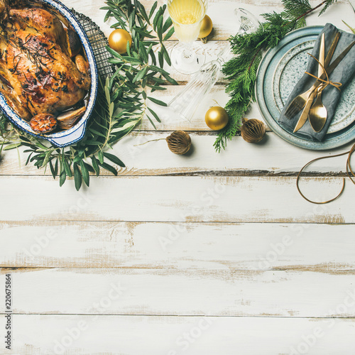 Fotografie, Obraz Christmas or New Year celebration table setting