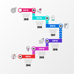 Infographic design template. Creative concept with 6 steps