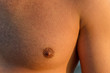 male nipple close up