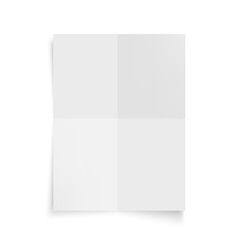 Wall Mural - Blank of folded in a quarter paper for your design. Vector