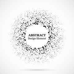 Wall Mural - Halftone dotted background circularly distributed. Halftone effect vector pattern. Circle dots isolated on the white background.