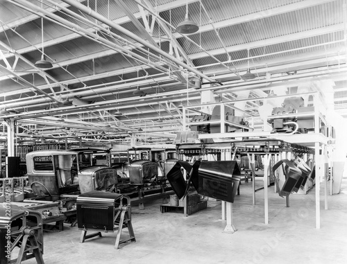 Fotomural Ford assembly line: United States, 1930