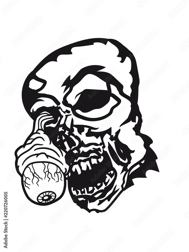 Wandelndes totes zombiekopfaquarium