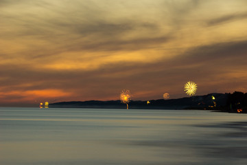 4th of July Fireworks, Montague, Michigan.