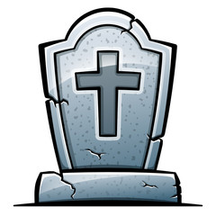 Poster - Vector tombstone on white background