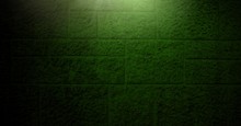 Vignette And Light On Green Brick Wall Background