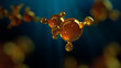© artegorov3@gmail - 3d rendering illustration of glass molecule model. Molecule of oil. Concept of structure model motor oil or gas
