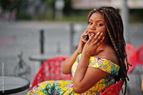 Cute Small Height African American Girl With Dreadlocks