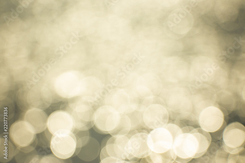 Fotomural Bright, golden bokeh orbs as a source of graphic design background