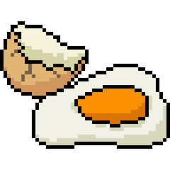 Poster - vector pixel art egg crack