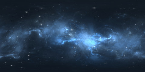 Wall Mural - 360 degree space nebula panorama, equirectangular projection, environment map. hdri spherical panora
