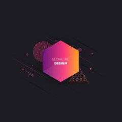 Wall Mural - trendy abstract background. composition of geometric shapes and abstract patterns. vector illustrati