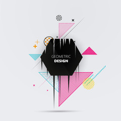Wall Mural - vector of abstract geometric pattern and background