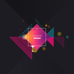 Wall Mural - trendy abstract background. composition of geometric shapes and abstract patterns. vector illustrati