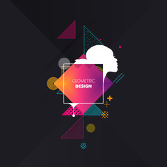 Wall Mural - trendy abstract background. composition of geometric shapes and abstract patterns. vector illustrati