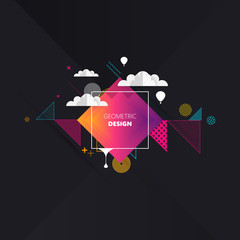 Wall Mural - trendy abstract background. composition of geometric shapes and abstract patterns. vector illustrati