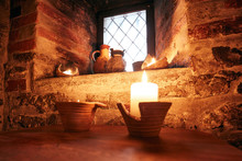 Authentic Medieval Tavern. Interior