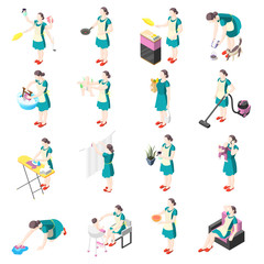 Poster - Tortured Housewife Isometric Icons