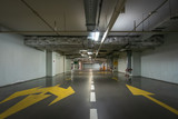 Fototapeta  - Underground garage or modern car parking with lots of vehicles