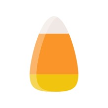 Candy Corn, Sweets Candy Halloween Related Icon In Flat Design
