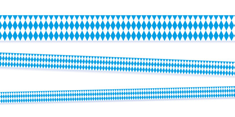 ribbons in bavarian colors blue and white