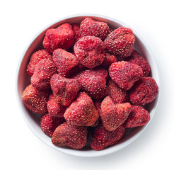 Wall Mural - Bowl of freeze dried strawberries